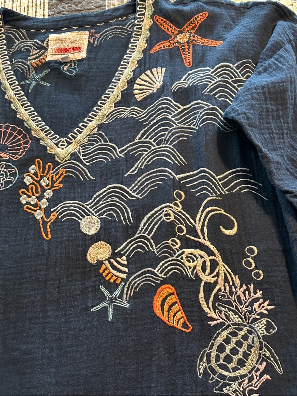 Johnny Was Biya Myrtle Sea Life Tunic - Picture 8 of 16